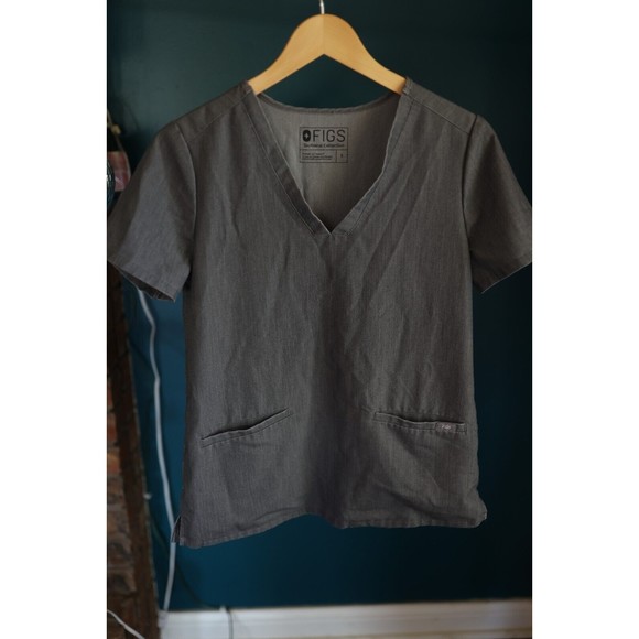 FIGS Tops - Figs Scrub Top Technical Collection Gray Size Small